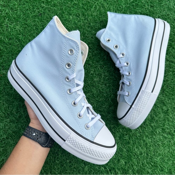 Converse Chuck Taylor All Star Lift Platform Hi Blue Supermoon / Natural Ivory - Picture 2 of 13